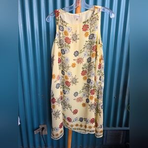 Max Studio Yellow Floral Midi Dress